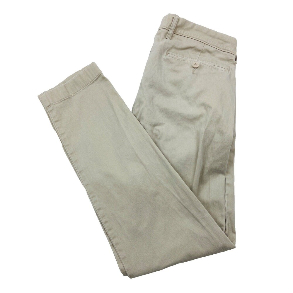 J CREW Stretch Mens 32x32 Beige 484 Slim Soft Cotton Khaki/Chino Pants